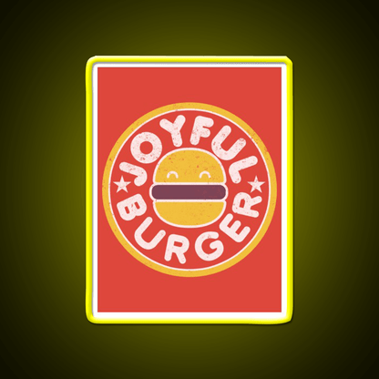 Joyful Burger Fast Food Led Neon Sign For Burger Place Rgb Color - Shineneon