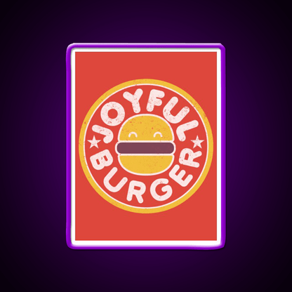 Joyful Burger Fast Food Led Neon Sign For Burger Place Rgb Color - Shineneon