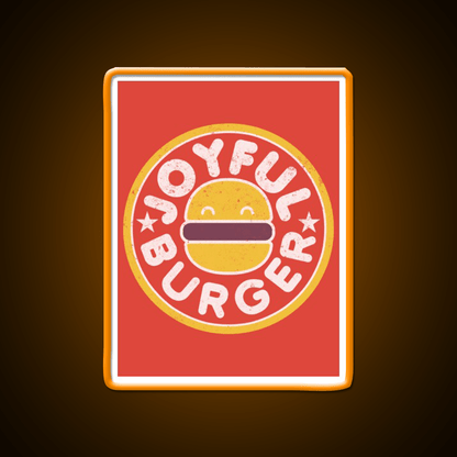 Joyful Burger Fast Food Led Neon Sign For Burger Place Rgb Color - Shineneon