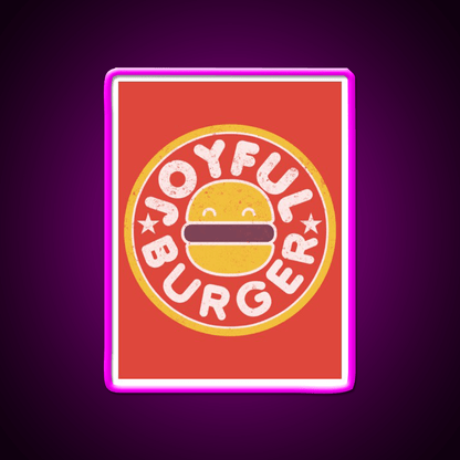 Joyful Burger Fast Food Led Neon Sign For Burger Place Rgb Color - Shineneon
