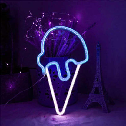 Joyful Ice Cream Scoop Cone Summer Led Neon Sign | Shineneon