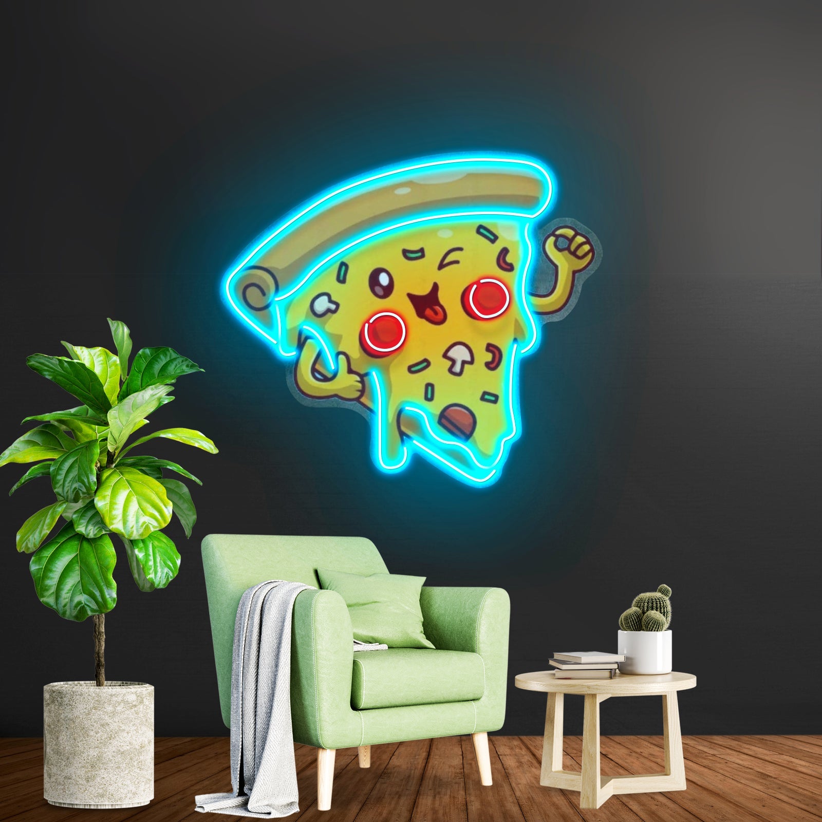 Joyful Pizza Custom Led Signs Artwork For Sale - Shineneon