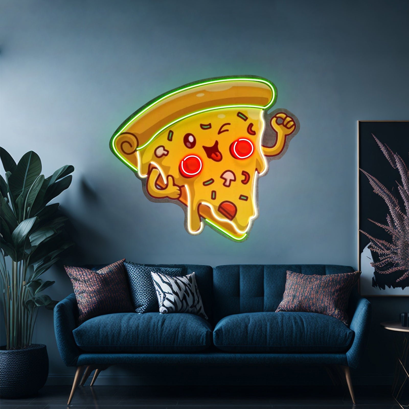 Joyful Pizza Custom Led Signs Artwork For Sale - Shineneon