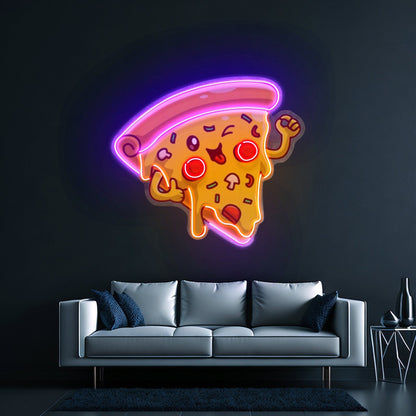 Joyful Pizza Custom Led Signs Artwork For Sale - Shineneon