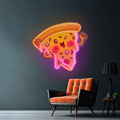 Joyful Pizza Custom Led Signs Artwork For Sale - Shineneon