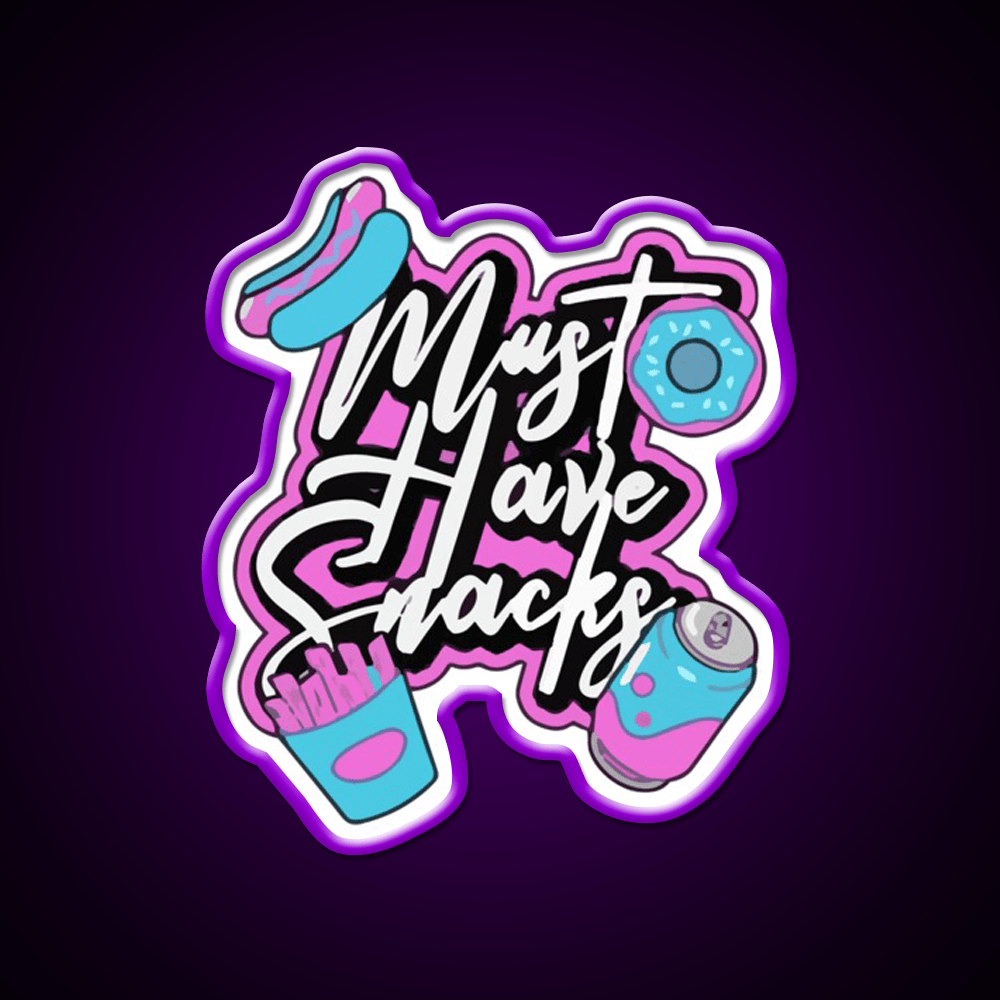 Jstu Must Have Snack Food Snack Food Led Neon Sign Rgb Color - Shineneon