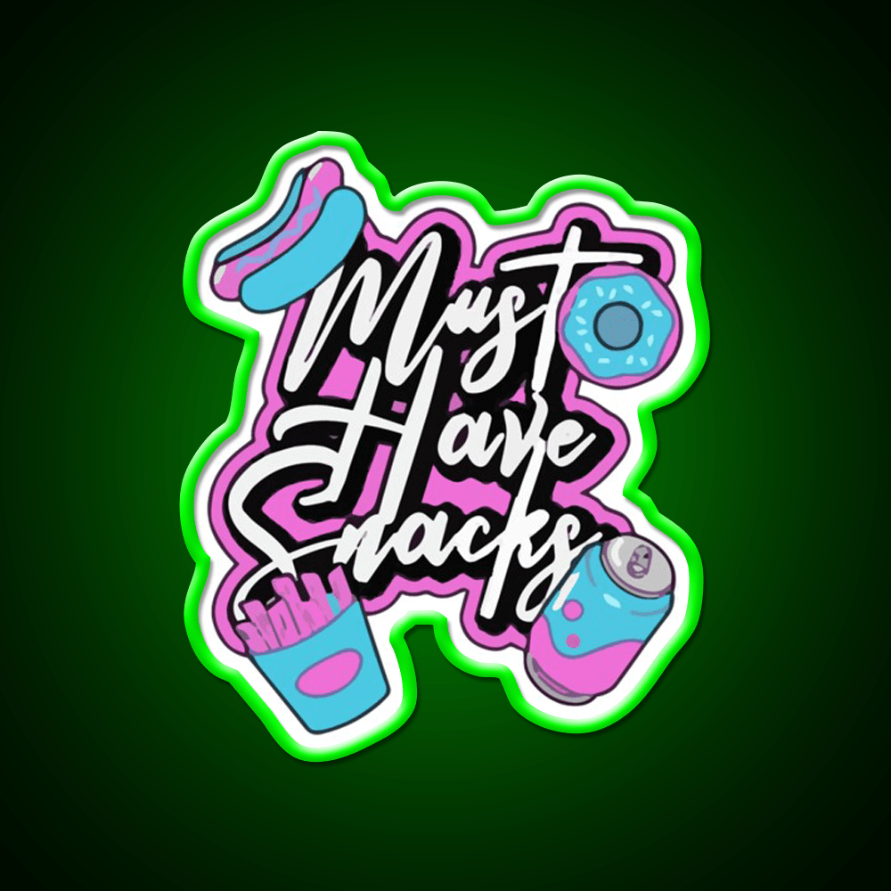 Jstu Must Have Snack Food Snack Food Led Neon Sign Rgb Color - Shineneon