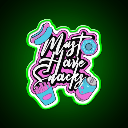 Jstu Must Have Snack Food Snack Food Led Neon Sign Rgb Color - Shineneon
