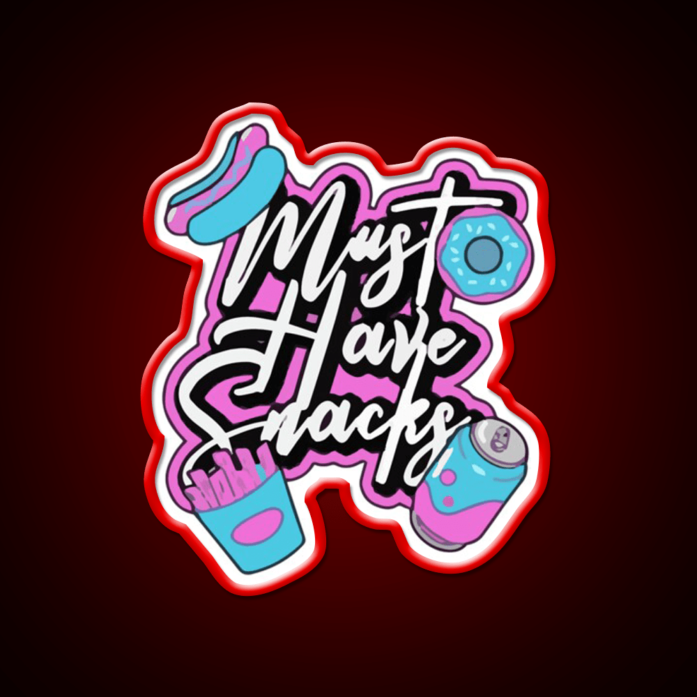 Jstu Must Have Snack Food Snack Food Led Neon Sign Rgb Color - Shineneon