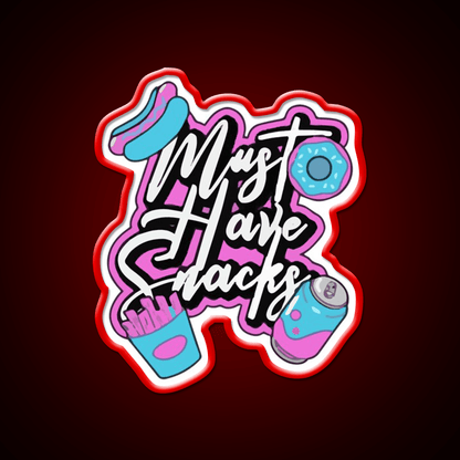 Jstu Must Have Snack Food Snack Food Led Neon Sign Rgb Color - Shineneon