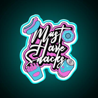 Jstu Must Have Snack Food Snack Food Led Neon Sign Rgb Color - Shineneon