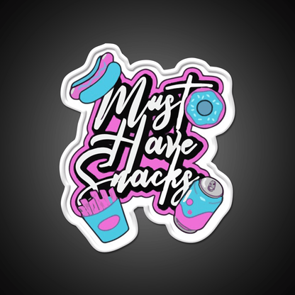 Jstu Must Have Snack Food Snack Food Led Neon Sign Rgb Color - Shineneon