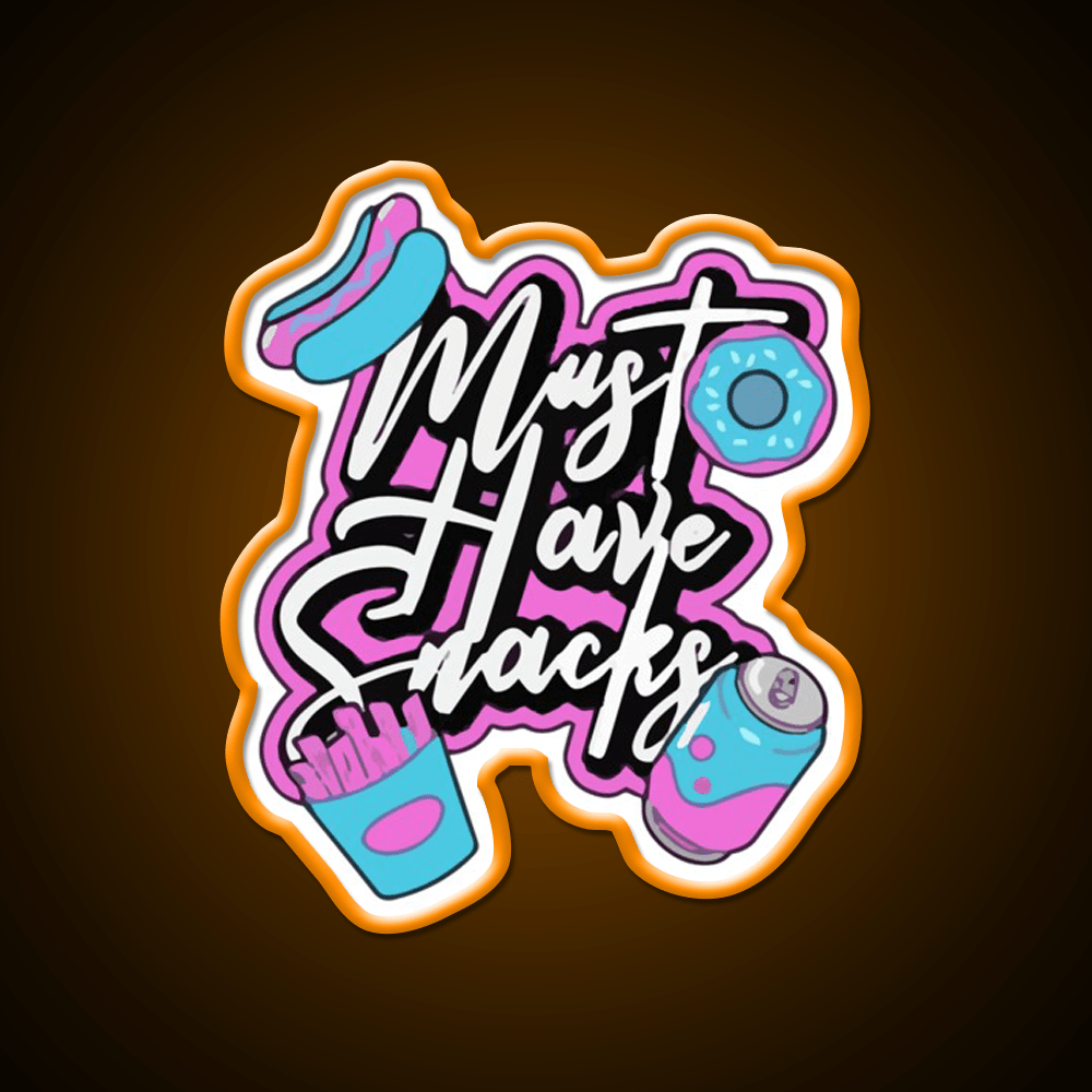 Jstu Must Have Snack Food Snack Food Led Neon Sign Rgb Color - Shineneon