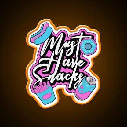 Jstu Must Have Snack Food Snack Food Led Neon Sign Rgb Color - Shineneon