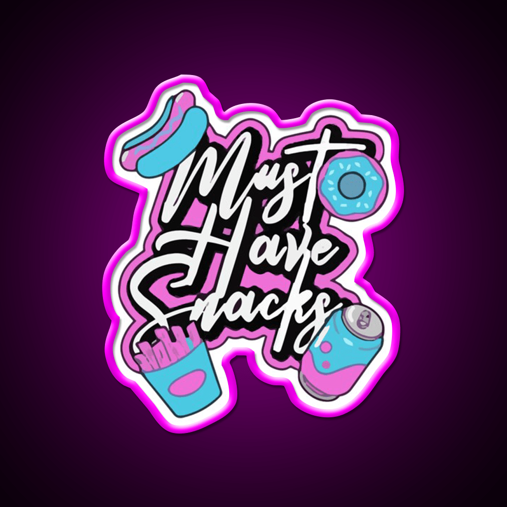 Jstu Must Have Snack Food Snack Food Led Neon Sign Rgb Color - Shineneon