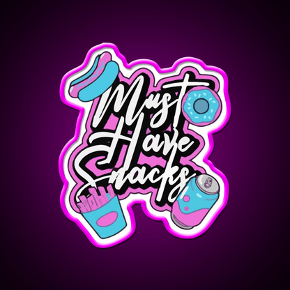 Jstu Must Have Snack Food Snack Food Led Neon Sign Rgb Color - Shineneon