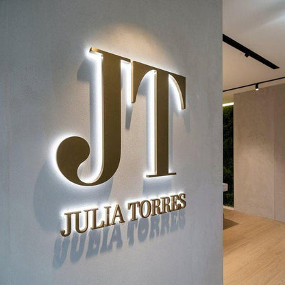 Jt Julia Torres 3D Backlit Letters Business Metal Led Sign - Shineneon