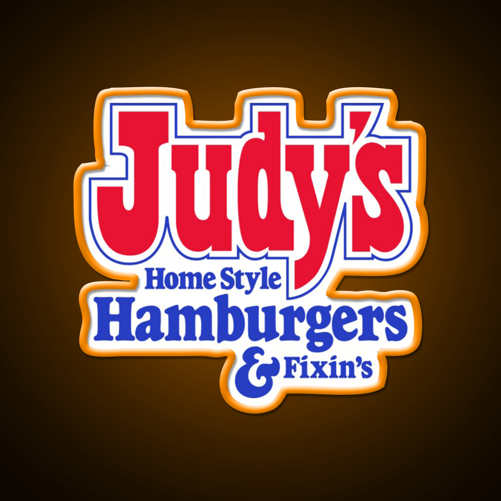 Judys Home Style Hamburgers Fast Food Led Neon Sign For Burger Place Rgb Color - Shineneon