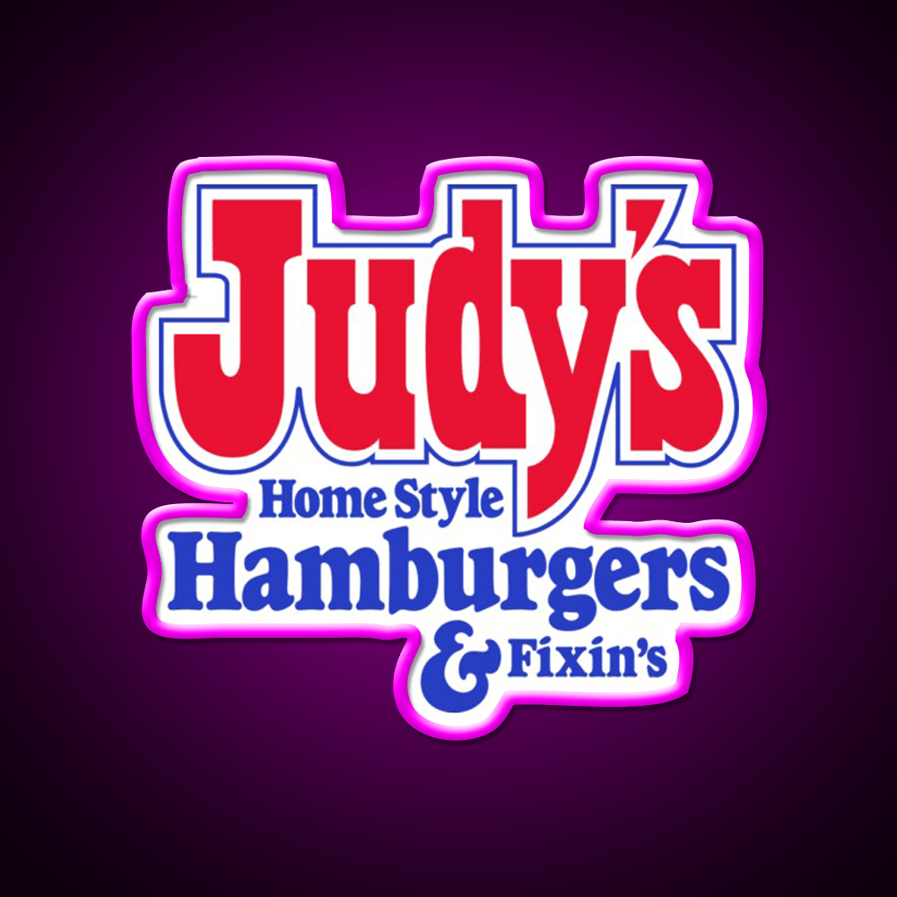 Judys Home Style Hamburgers Fast Food Led Neon Sign For Burger Place Rgb Color - Shineneon