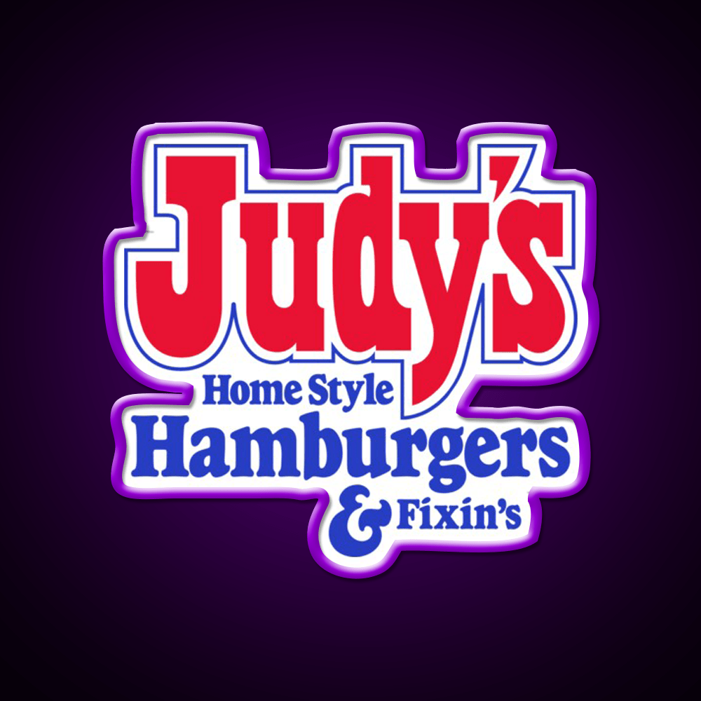 Judys Home Style Hamburgers Fast Food Led Neon Sign For Burger Place Rgb Color - Shineneon