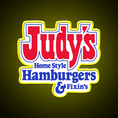 Judys Home Style Hamburgers Fast Food Led Neon Sign For Burger Place Rgb Color - Shineneon