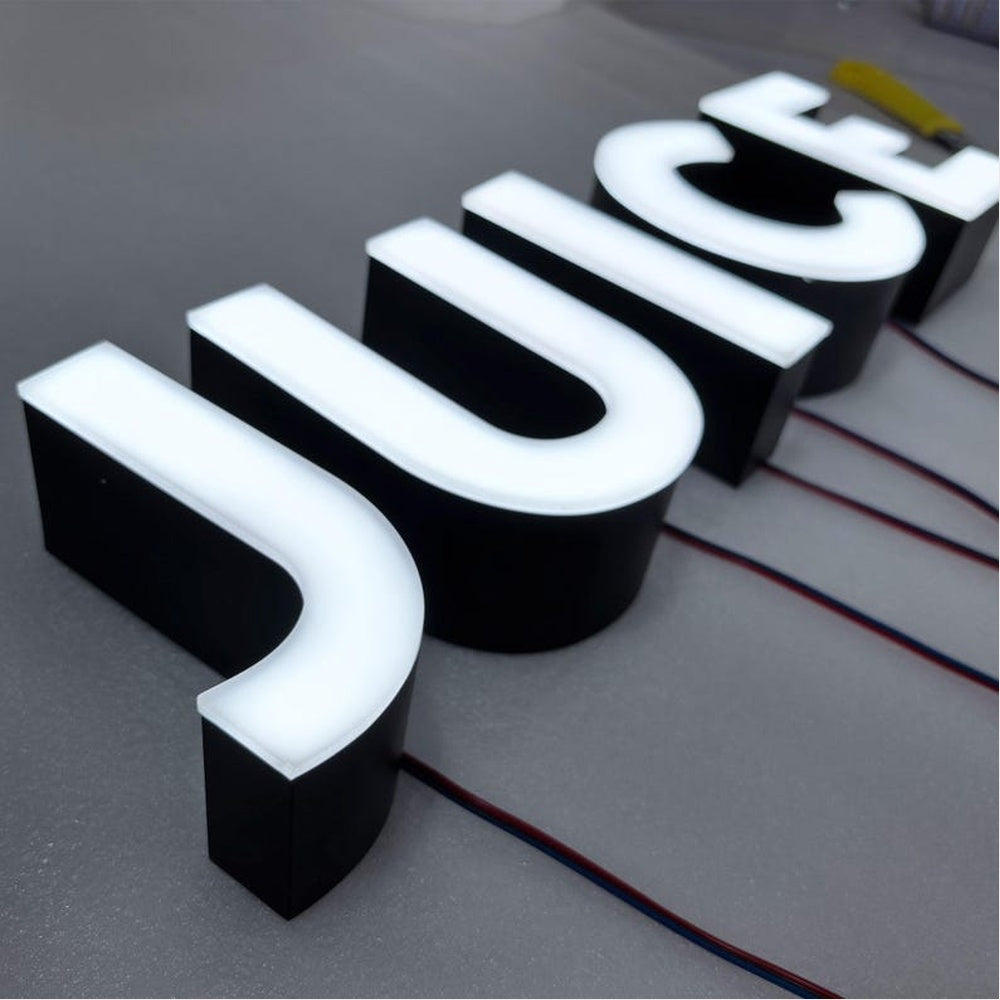 Juice 3D Frontlit Channel Letters Led Light Sign