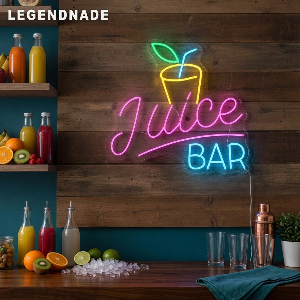 Juice Bar LED Neon Sign - 03 Real Lifestyle Scene