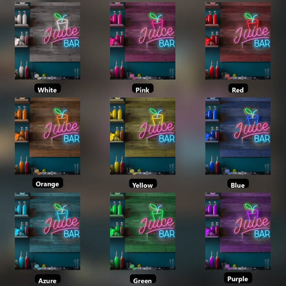 Juice Bar LED Neon Sign - 05 Color Grid