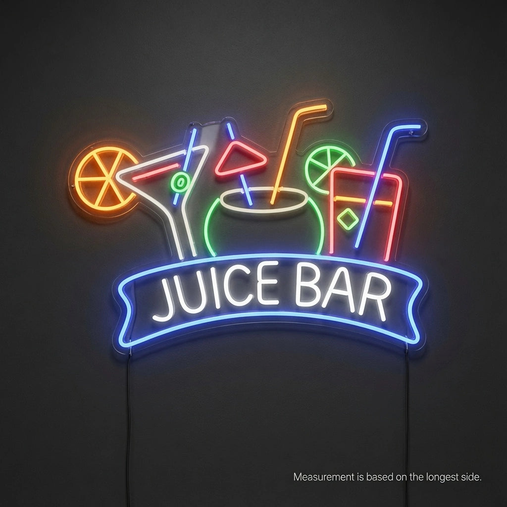 Juice Bar LED Neon Sign Home Wall Art - 04 Size Image