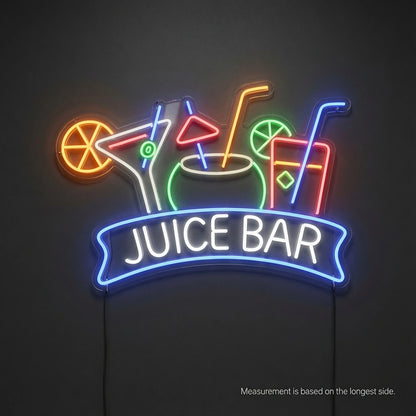 Juice Bar LED Neon Sign Home Wall Art - 04 Size Image