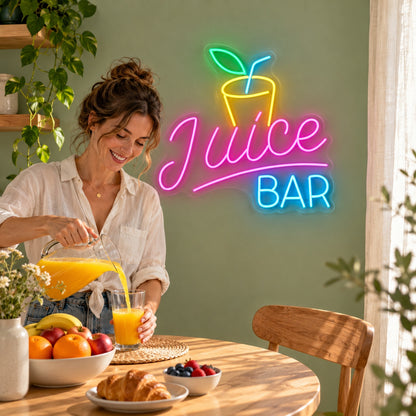 Juice Bar LED Neon Sign - lifestyle view