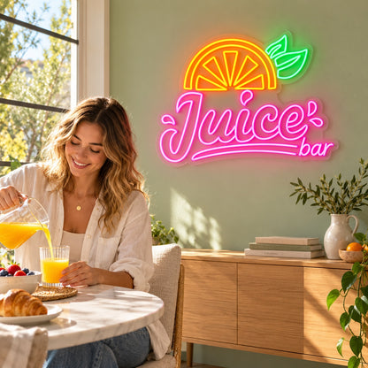 Juice Bar LED Neon Sign - lifestyle view