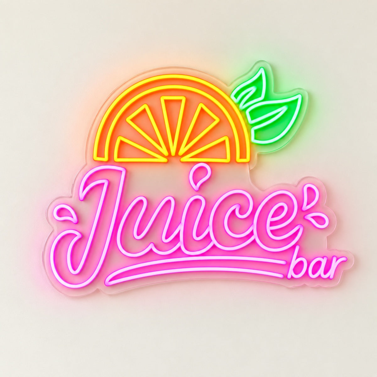 Juice Bar LED Neon Sign - natural light view