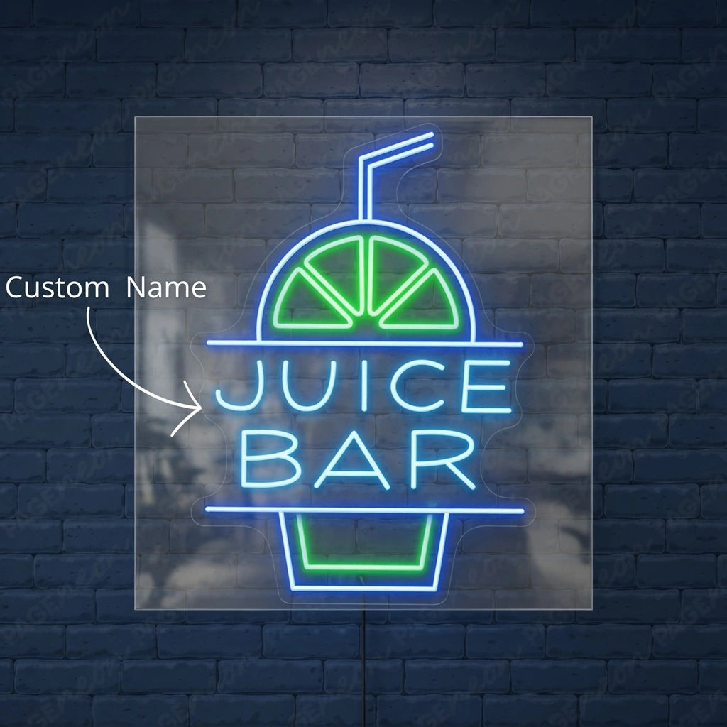 Juice Bar Wall Art LED Neon Sign - 04 Size Image