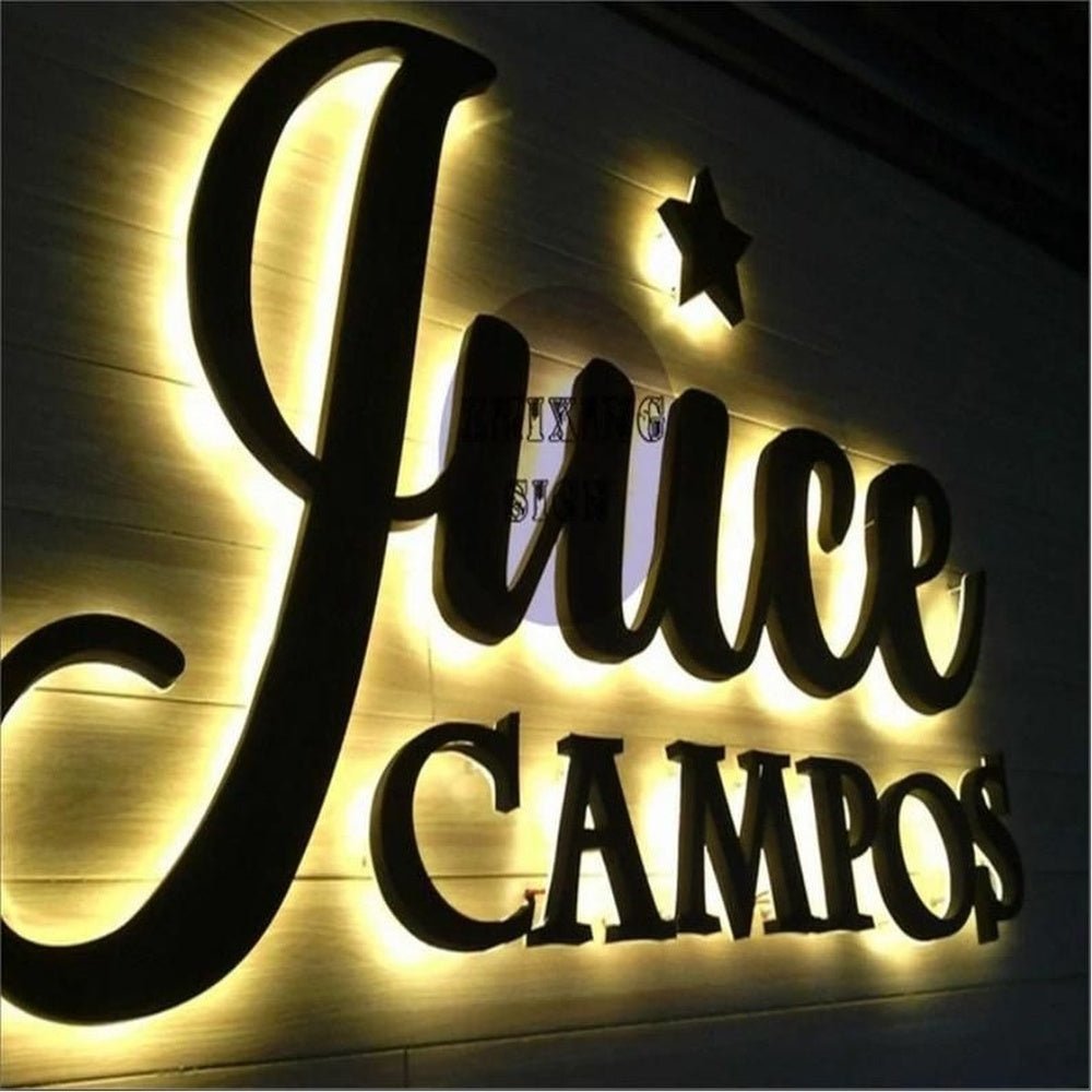 Juice Campos 3D Backlit Channel Letters Led Light Sign - Shineneon