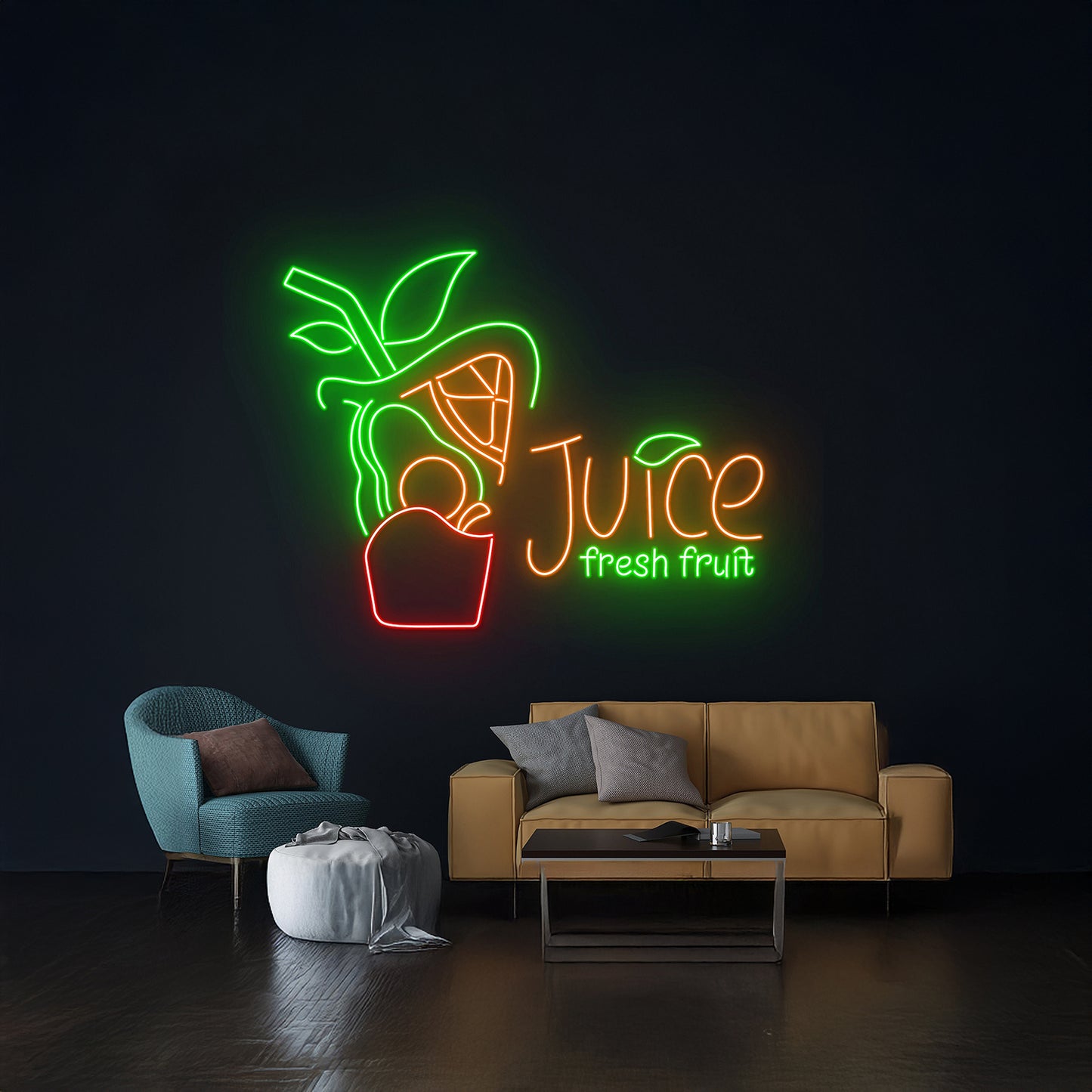 Juice Fresh Fruit Neon Sign