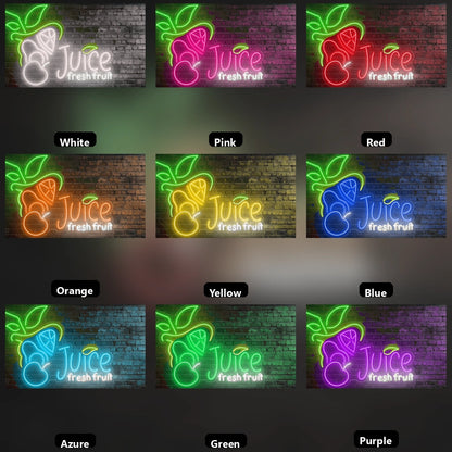 Juice Fresh Fruit Wall Decor LED Neon Sign - 05 Color Grid