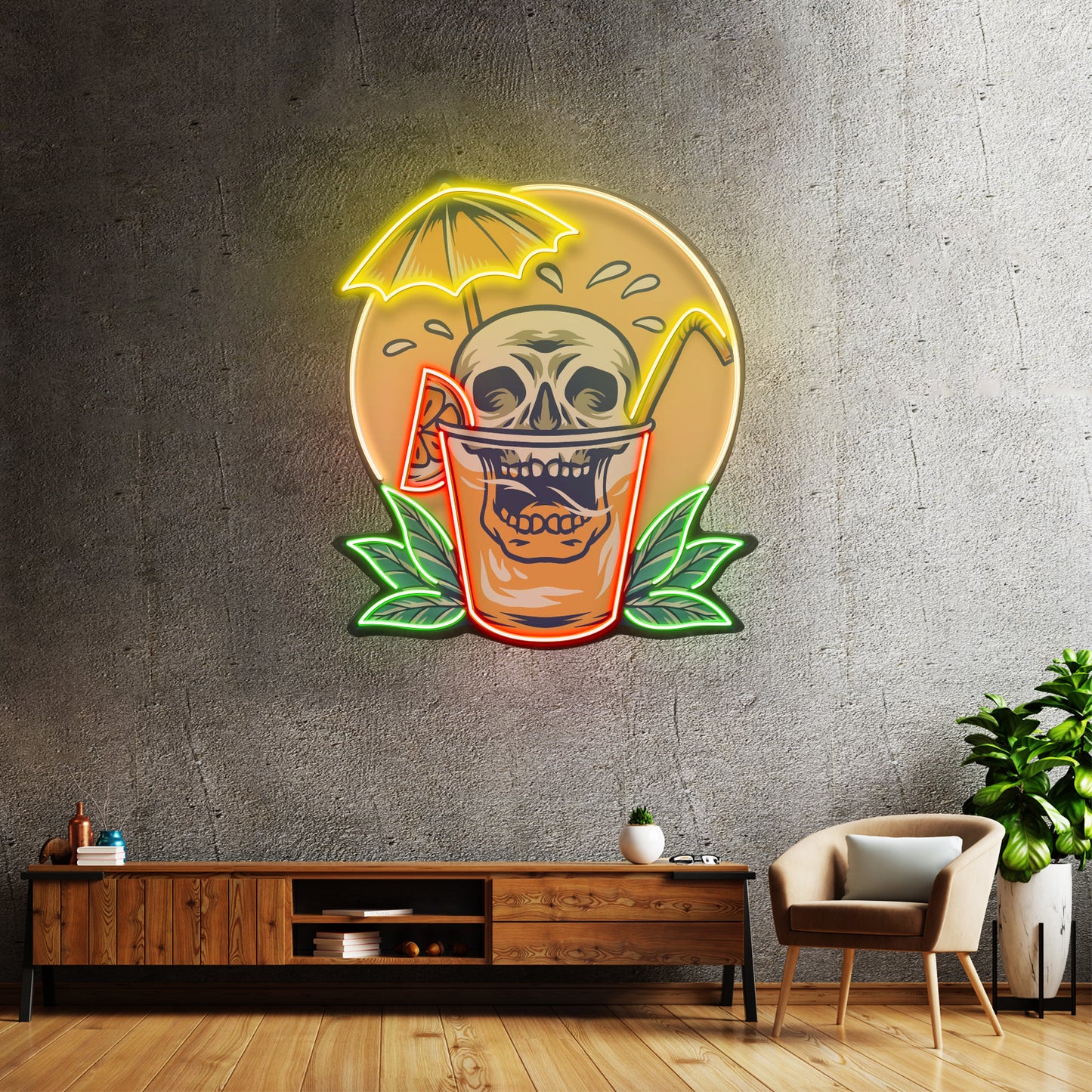 Juicy Skull Led Neon Sign Light Custom Led Signs