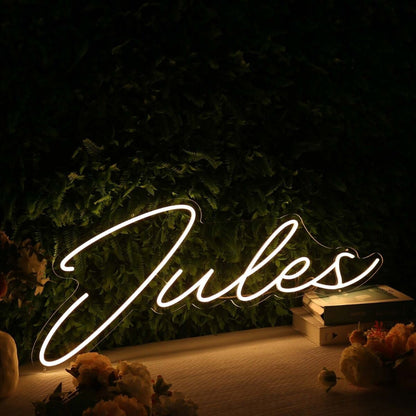 Jules Yellow Led Neon Sign | Shineneon