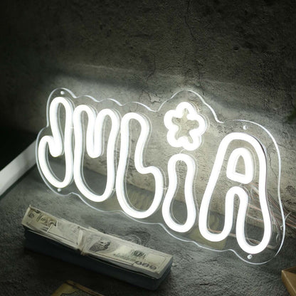 Julia White Led Neon Sign | Shineneon
