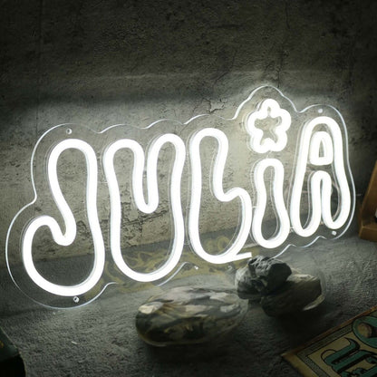 Julia White Led Neon Sign - Shineneon
