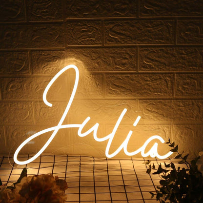 Julia Yellow Led Neon Sign - Shineneon