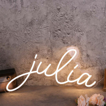 Julia Yellow Led Neon Sign Wall Art - Shineneon
