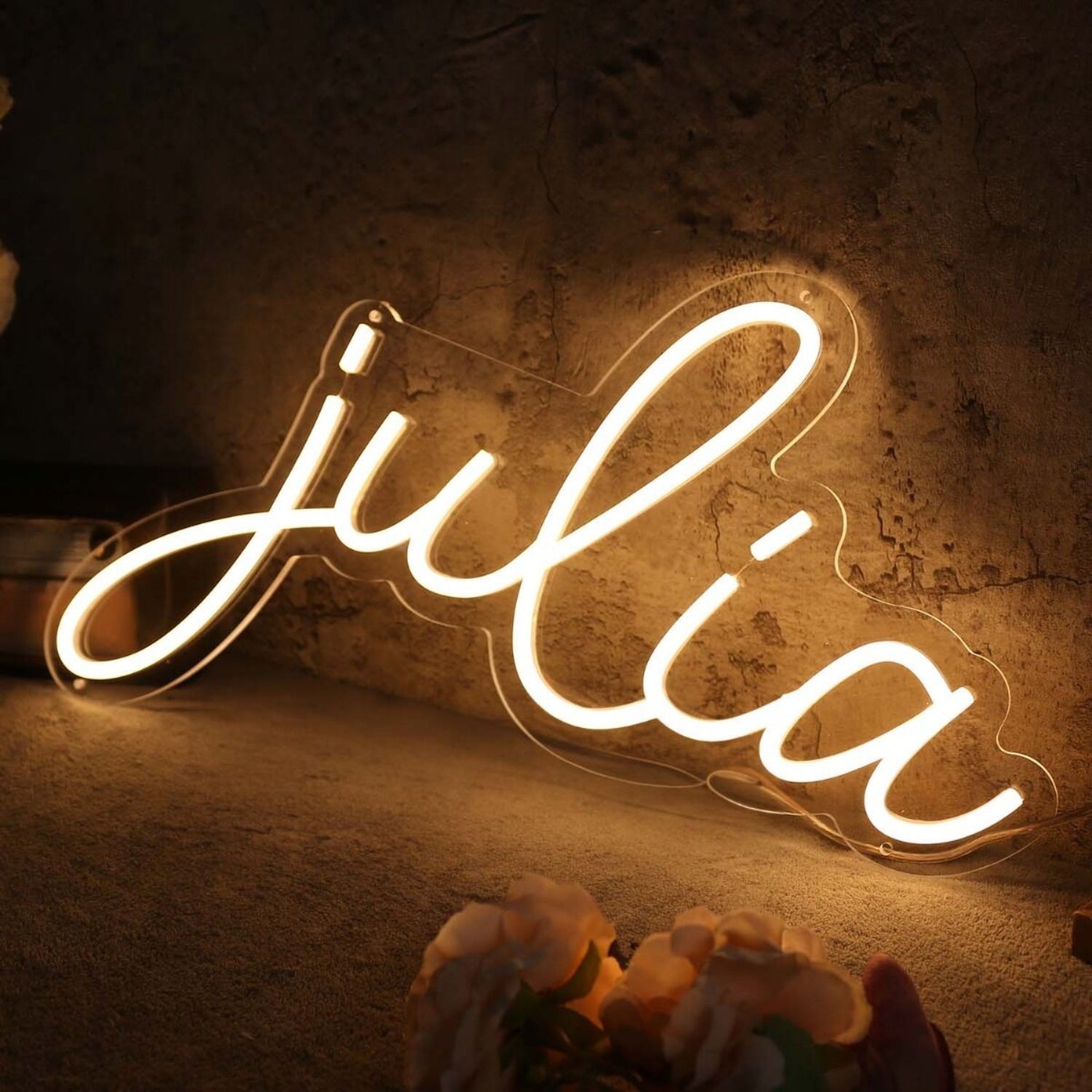 Julia Yellow Led Neon Sign Wall Art - Shineneon
