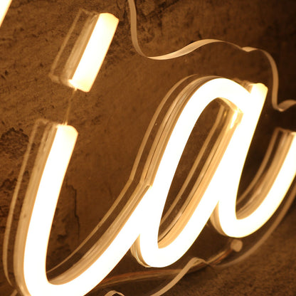 Julia Yellow Led Neon Sign Wall Art - Shineneon