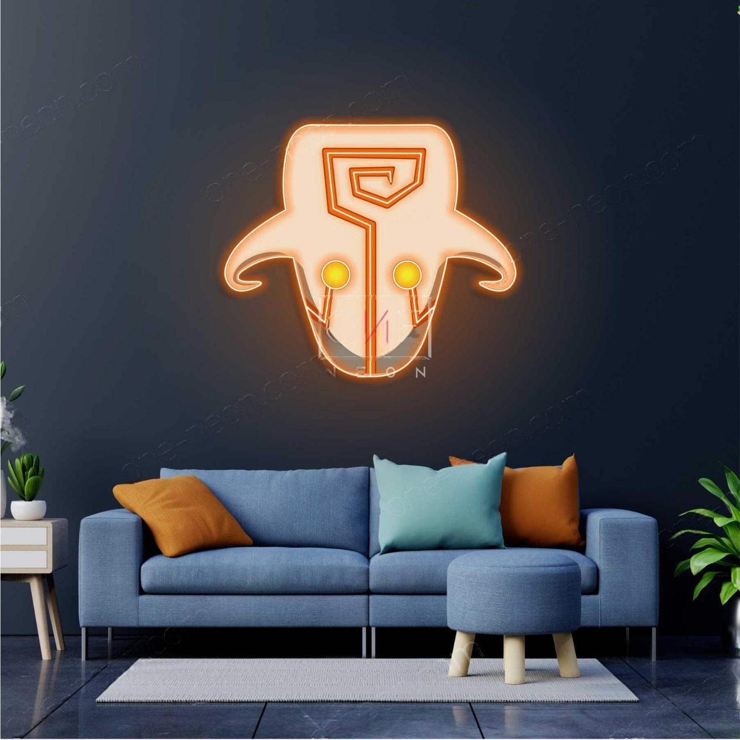 Junggernaut Green-Yellow Bull Skull Led Neon Sign For Home Wall Decor | Shineneon