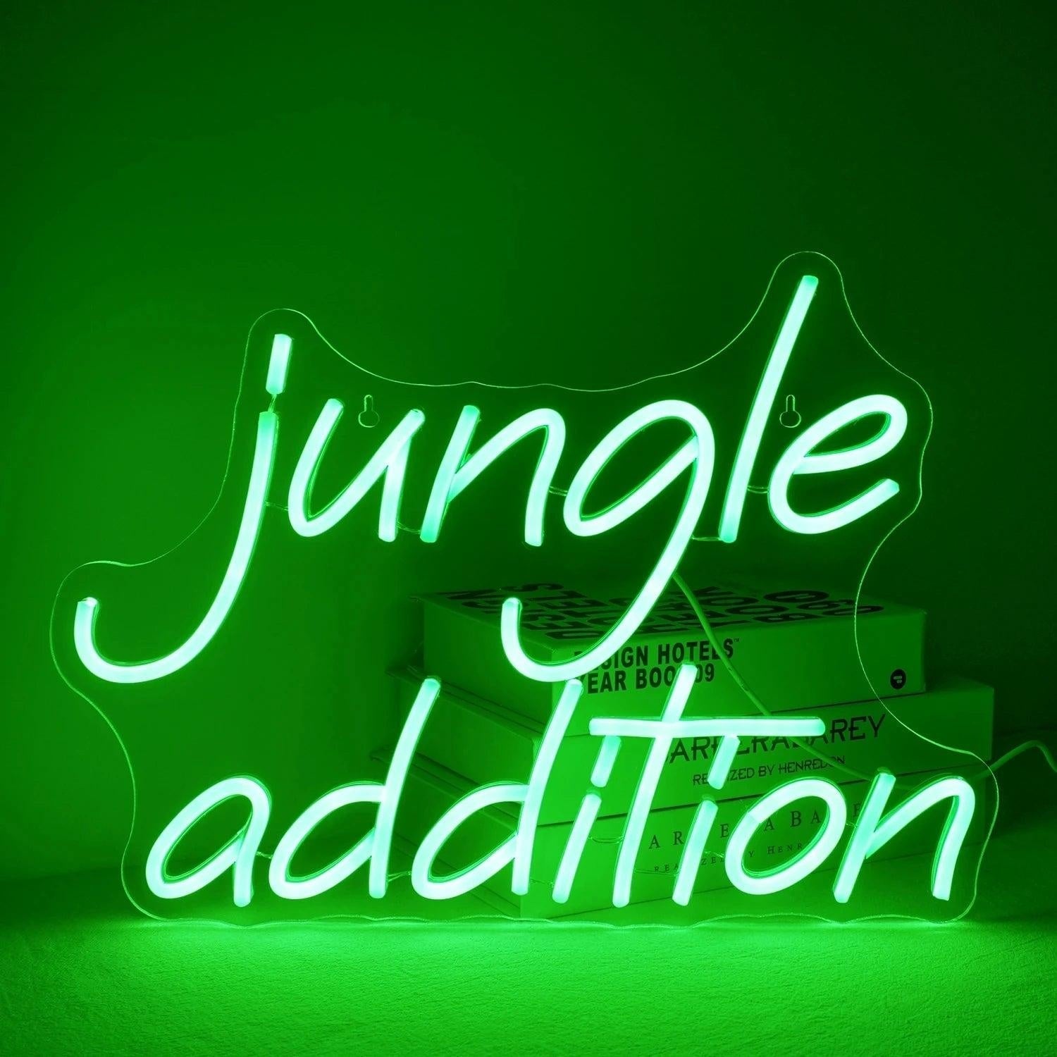 Jungle Addition Green Led Neon Sign Indoor Jungle Theme Decor - Shineneon
