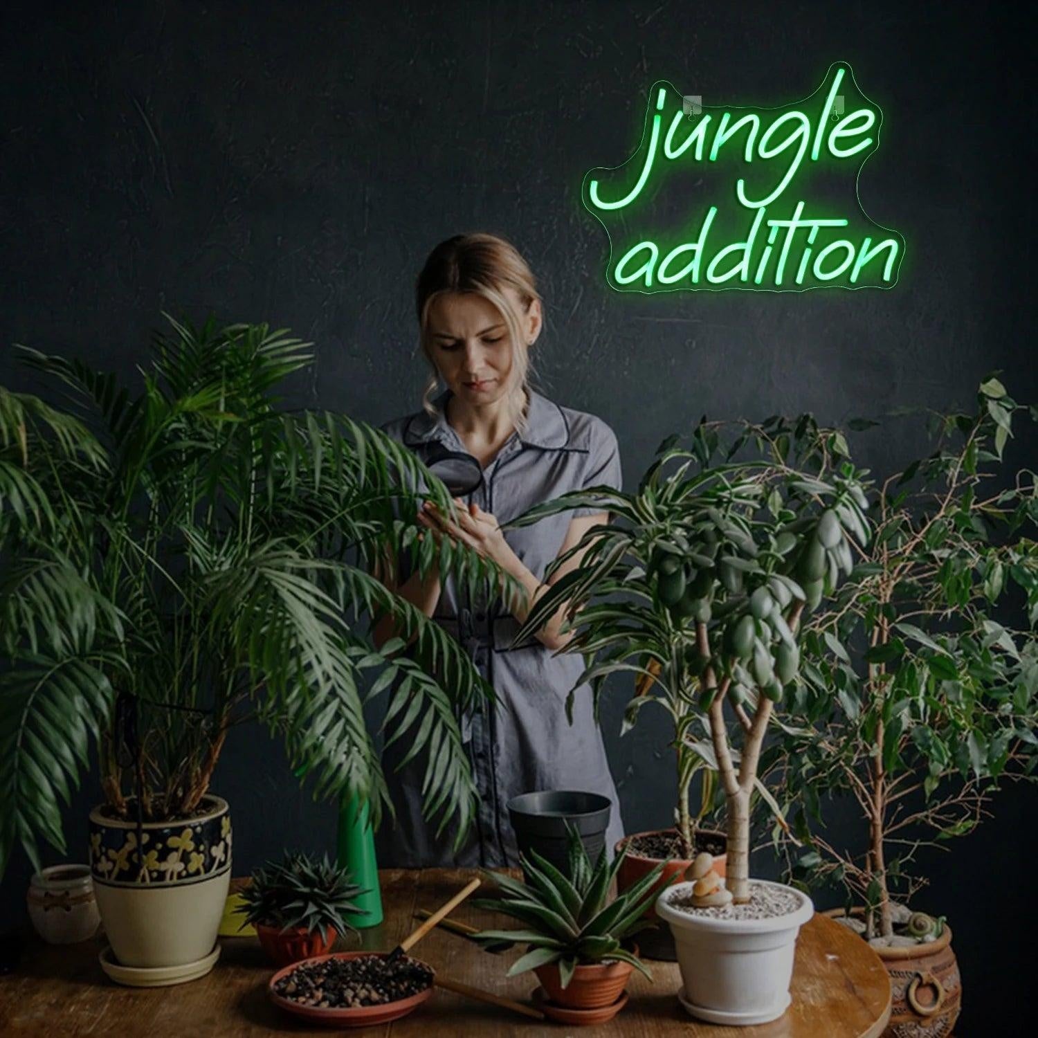 Jungle Addition Green Led Neon Sign Indoor Jungle Theme Decor - Shineneon