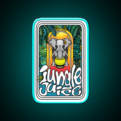 Jungle Juice Cocktail Bar Decor Led Neon Sign Rgb Color - Size and dimension reference
