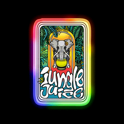 Jungle Juice Cocktail Bar Decor Led Neon Sign Rgb Color - LED neon sign close-up detail